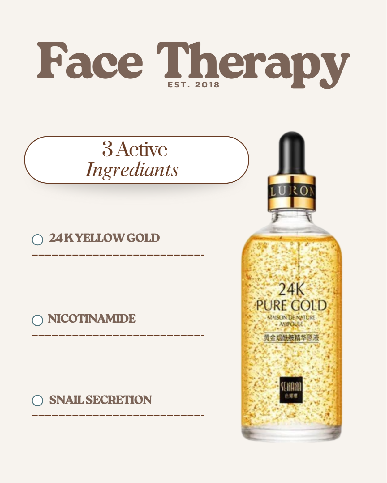 24k Gold Hyaluronic Acid Face Serum